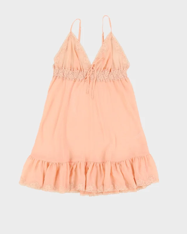 Peachy Orange Lace Detailed Camisole Top - S