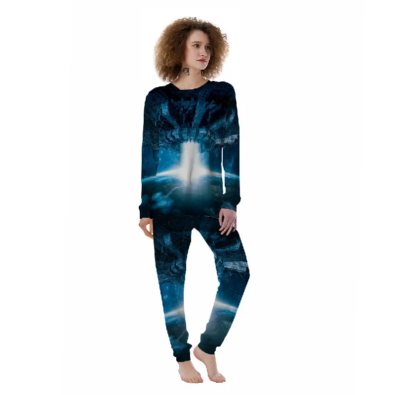 Planetary Invasion Print Women's Pajamas