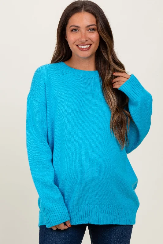 Aqua Soft Knit Basic Maternity Sweater