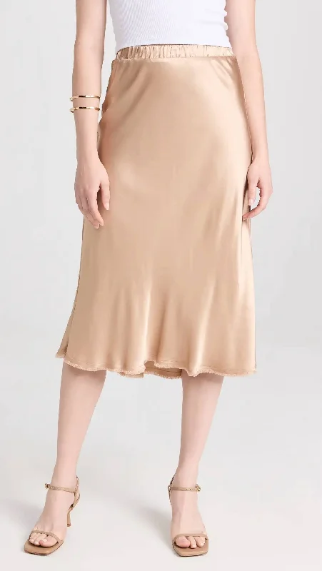 Mabel Bias Skirt In Cafe Au Lait