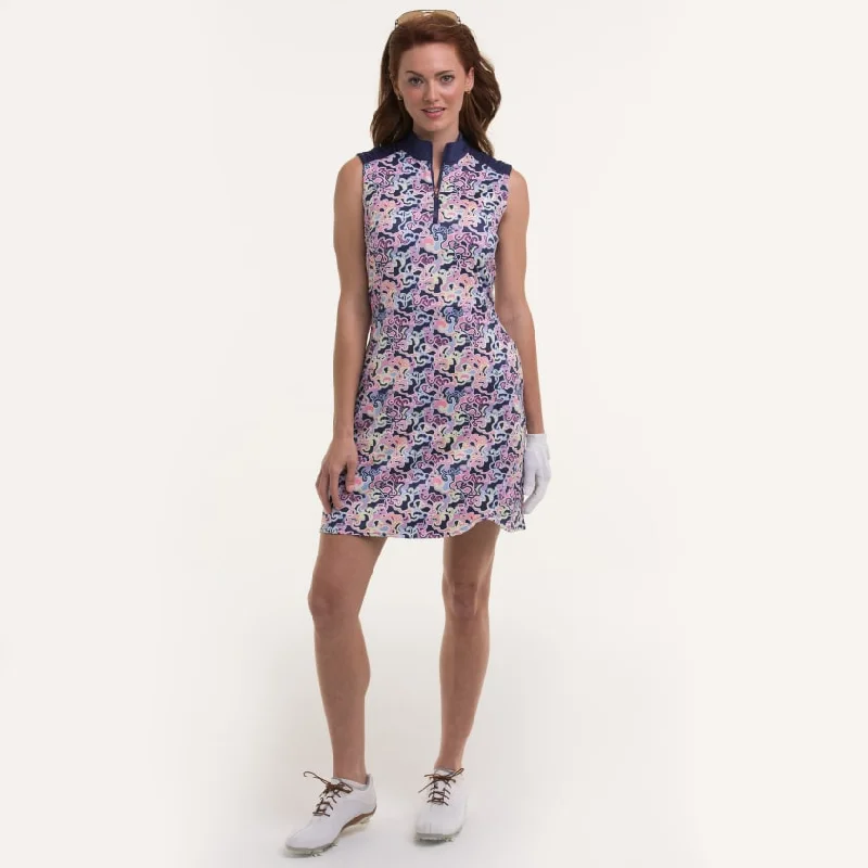 EP New York Sleeveless Multi Jacobean Print Dress