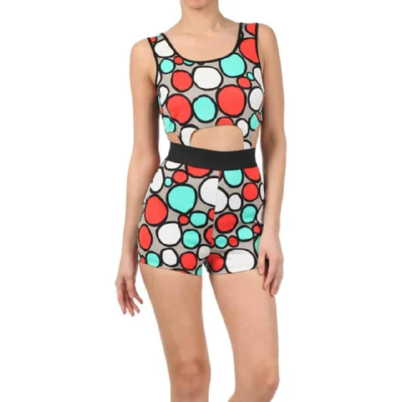 Shera Clip on Polka Dot 2 Piece Shorts Romper