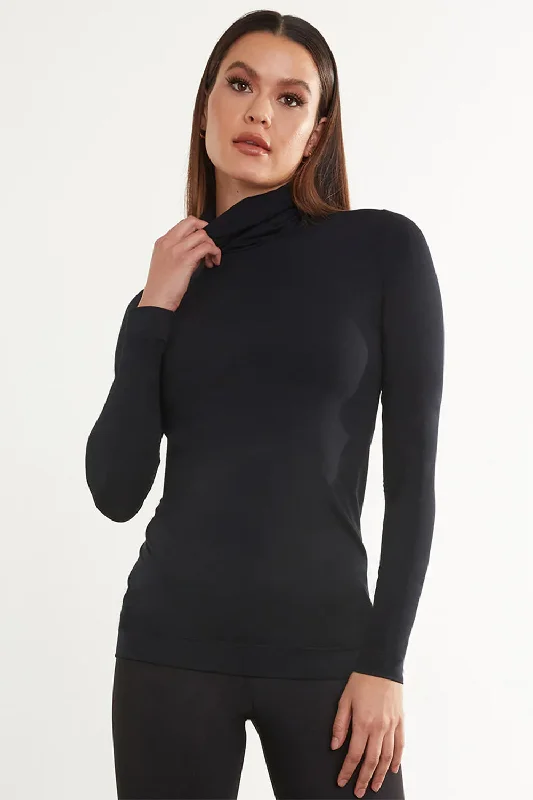 Butter Long Sleeve Turtleneck - Black