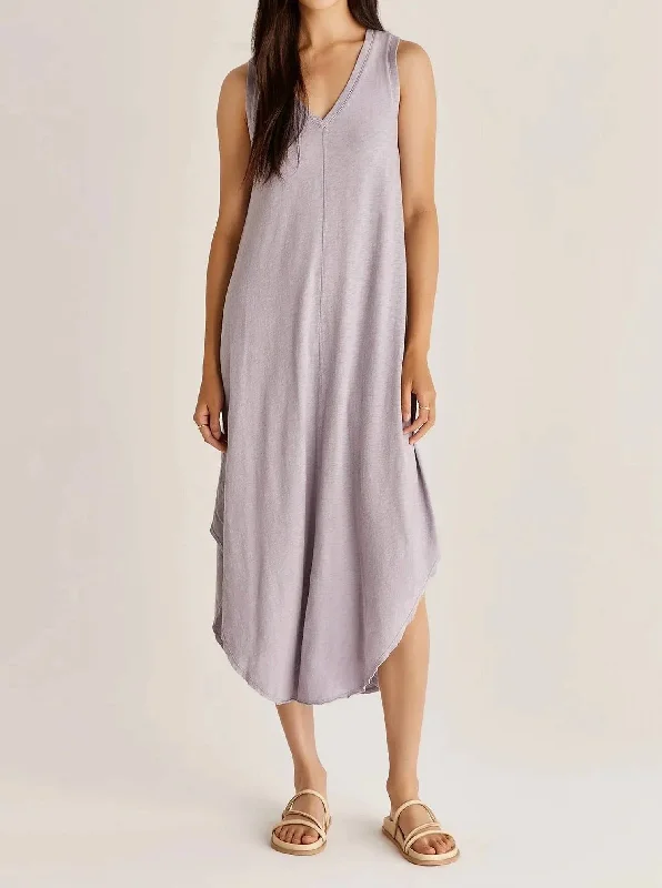 Reverie Midi Dress In Lavender