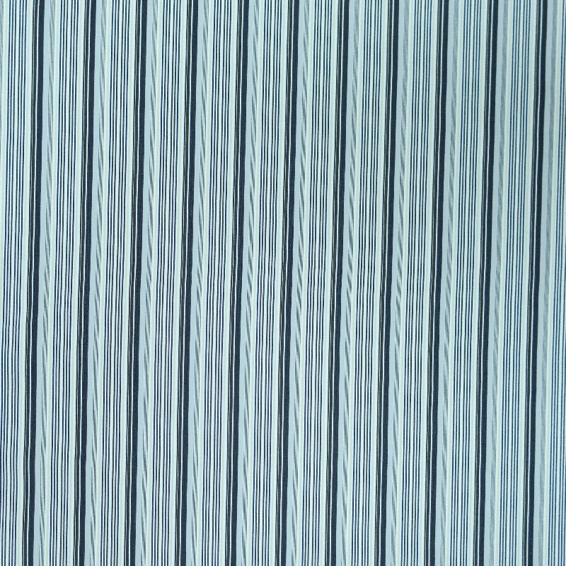 Monochrome Stripe Italian Cotton Shirt Loro Piana Fabric