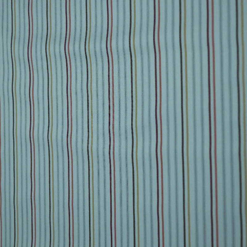 Multi-Color Thin Striped Italian Cotton Shirt Loro Piana Fabric