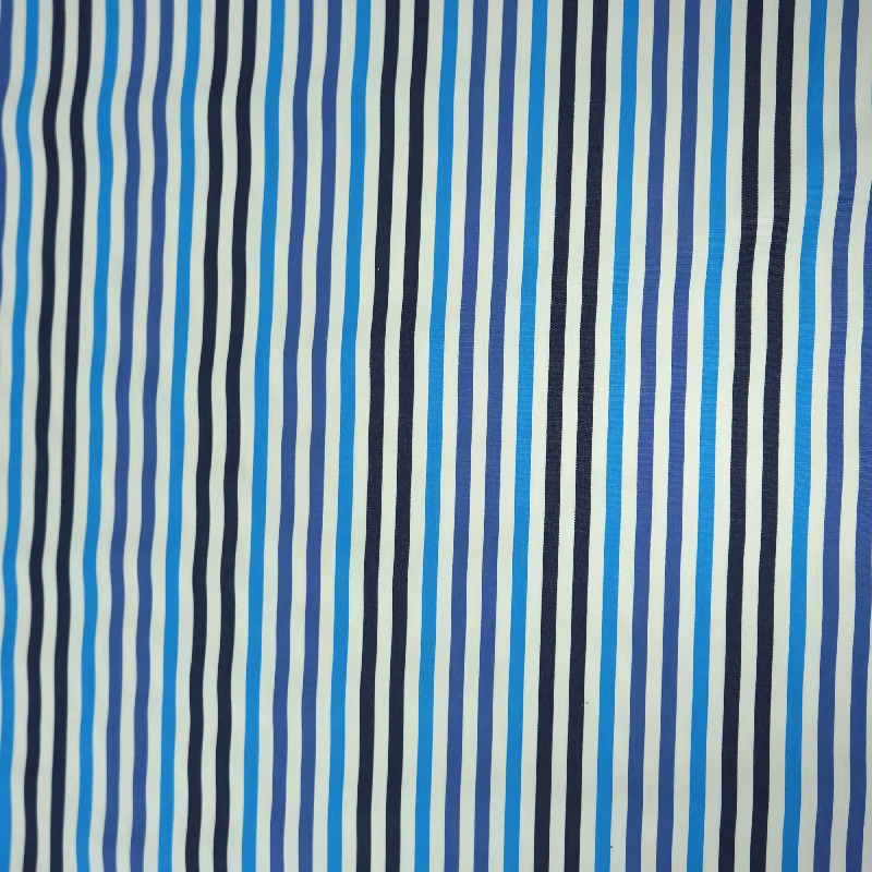 Multicolored Striped Italian Cotton Shirt Fabric