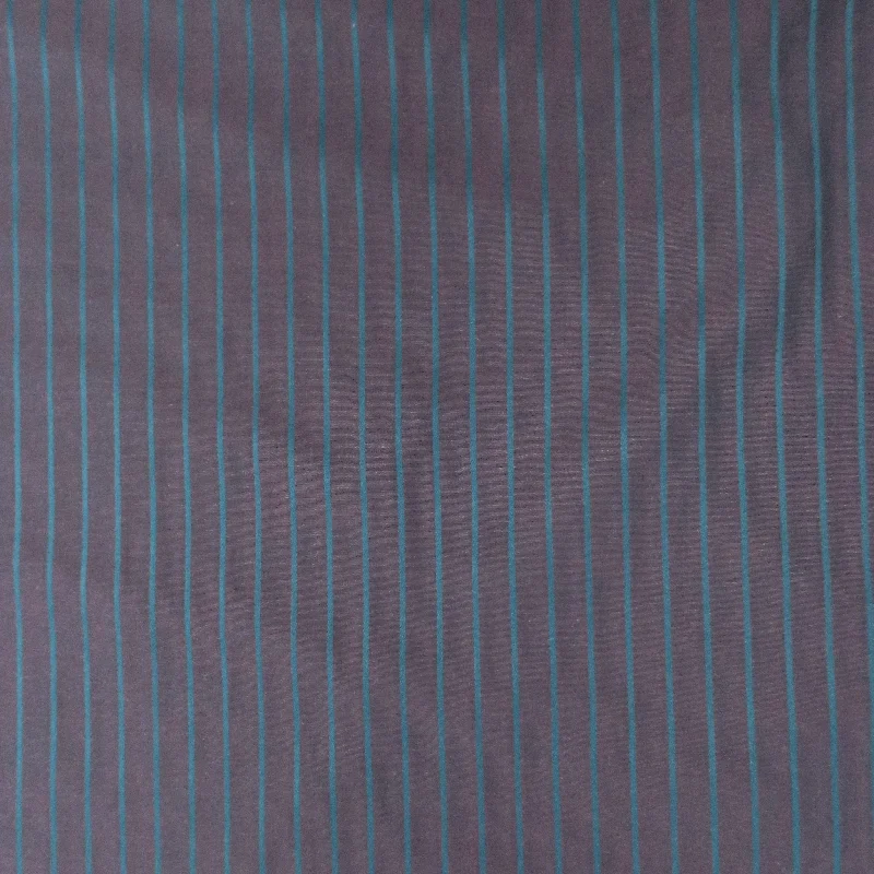 Plum and Grey Striped Italian Cotton Shirt Loro Piana Fabric