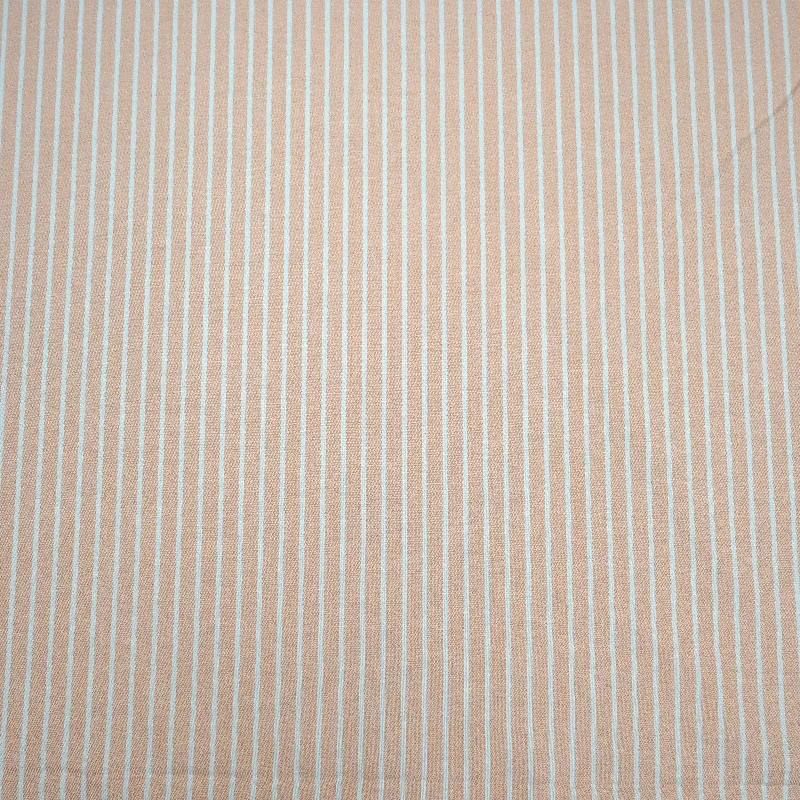 Sand Stripe Elegance Italian Cotton Shirt Fabric