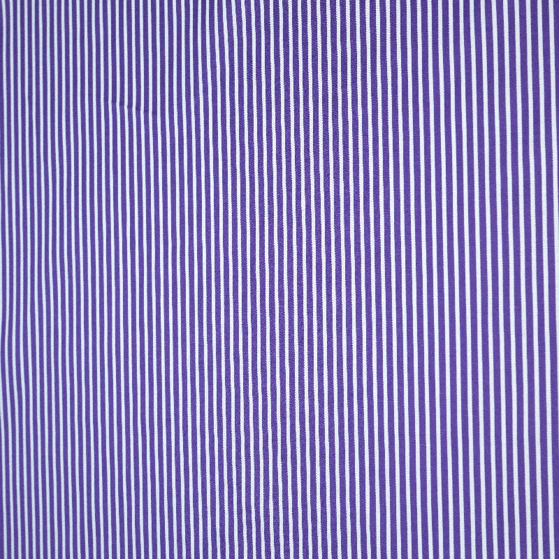 Violet Breeze Stripes Italian Cotton Shirt Fabric