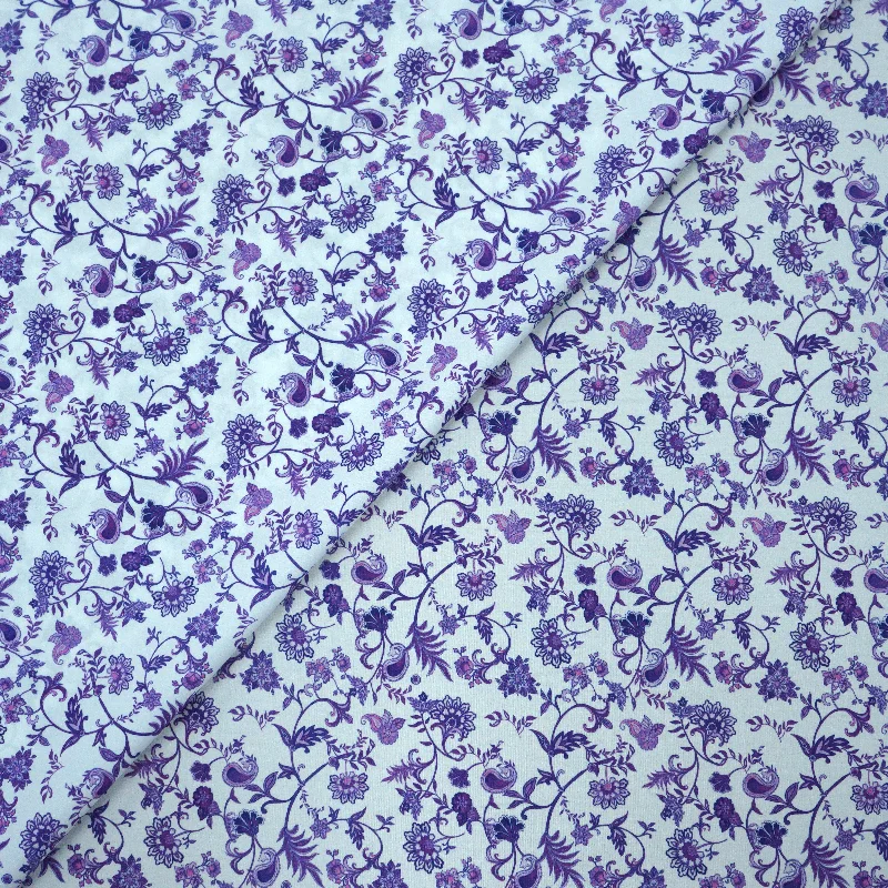 Violet Garden 100% Fine Shirting Cotton Fabric