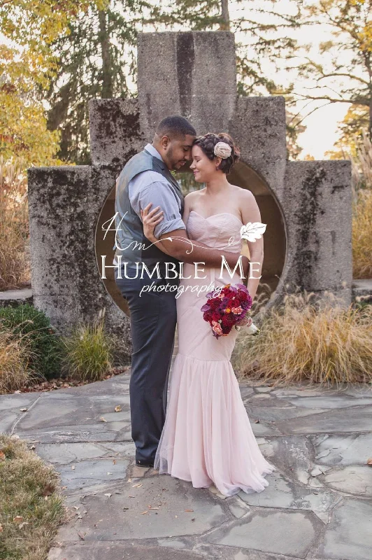 Monique Lhuillier bridesmaid tulle trumpet